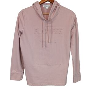 Say What? Boxy Embossed pink hoodie sweatshirt size XL